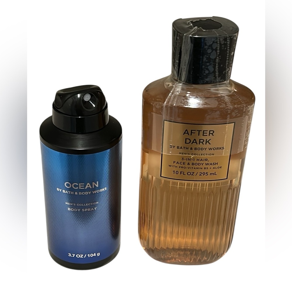 NWT B&BW Two Men’s Body Care Duo Ocean & After Dark Body Wash & Spray